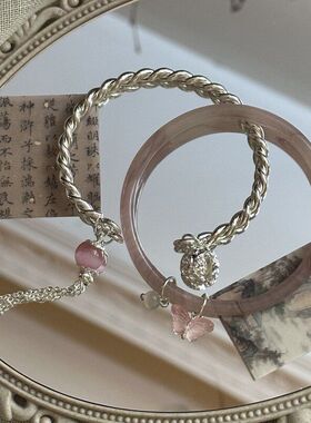 饰品奢小众精致手串闺蜜叠新中式国风设计感手链手镯复古首女轻带
