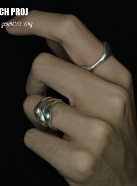 小众925银饰原创暗黑基础戒指