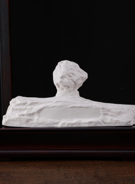 毛主席橘子洲白瓷半身头像摆件