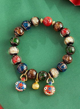 北京雍香灰琉璃手串古法朱砂手链