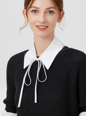 时尚风黑白简约女款单独假领子