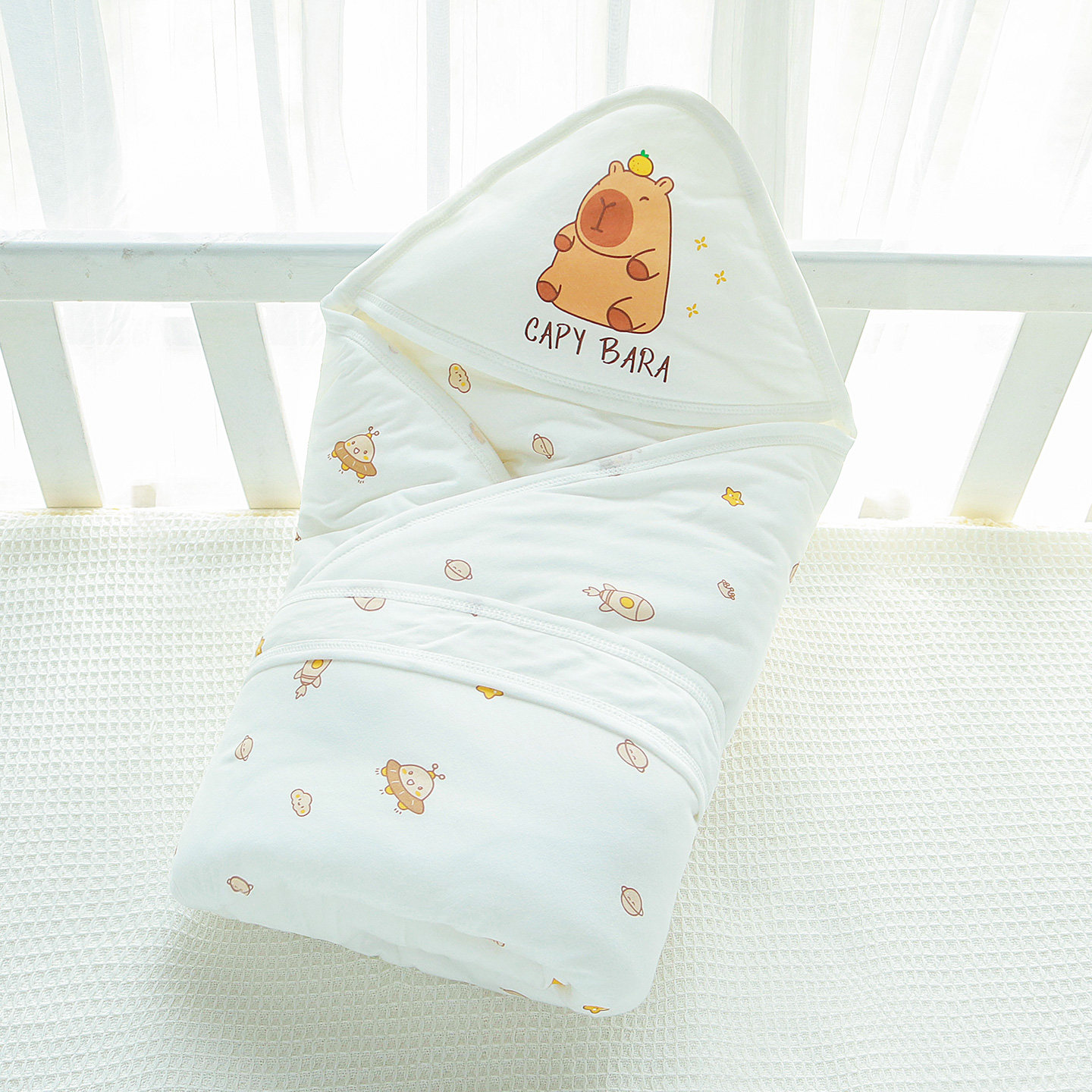 马年婴儿抱被秋冬厚款宝宝包被防惊跳纯棉新生儿用品睡袋四季保暖,淘宝优惠券,粉丝福利购,淘宝优惠卷