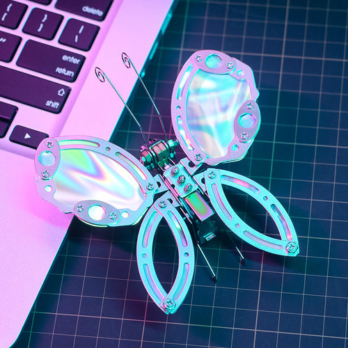 机械党混沌蝴蝶系列盲盒3d立体手工金属diy拼装模型积木手办礼品 - 图0