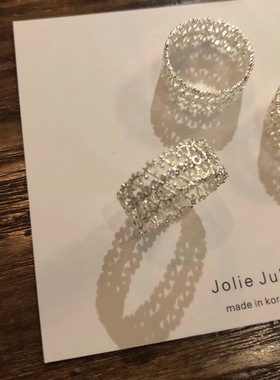 joliejuly韩国代购蕾丝金属戒指