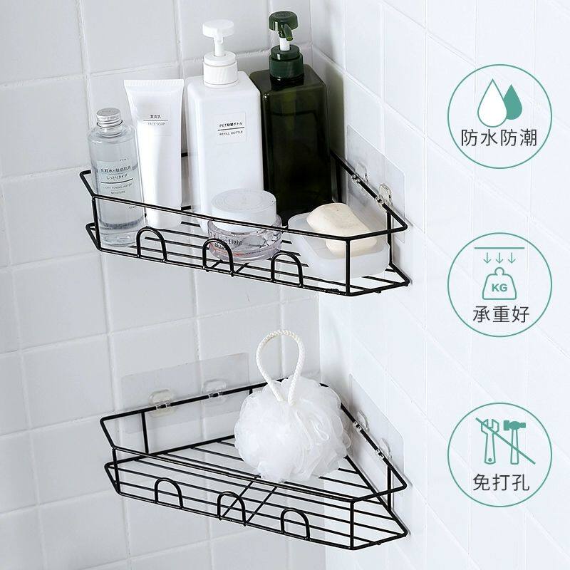 浴室置物架免打孔厕所洗手间马桶毛巾架壁挂 热品库 性价比省钱购
