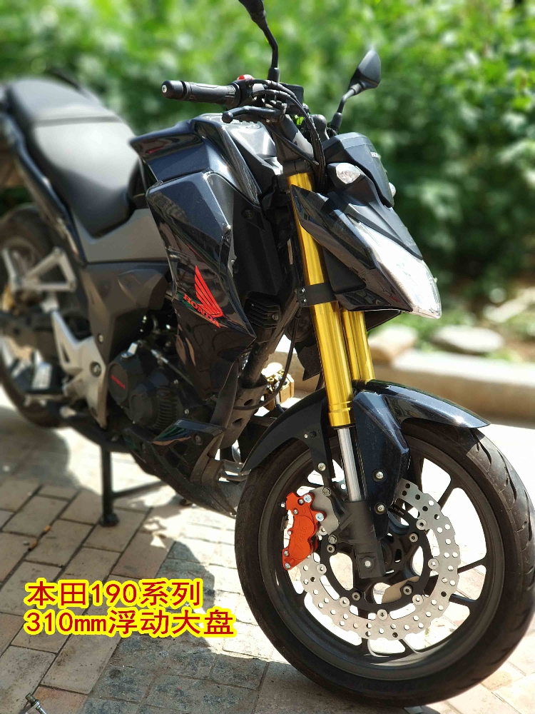 摩托车改装适用于本田cb190R/F/X系列310mm前刹车盘浮动盘 - 图0