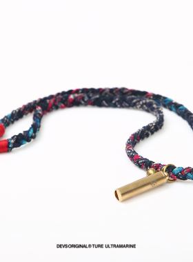 蓝牌devs纯手工编织口哨项链