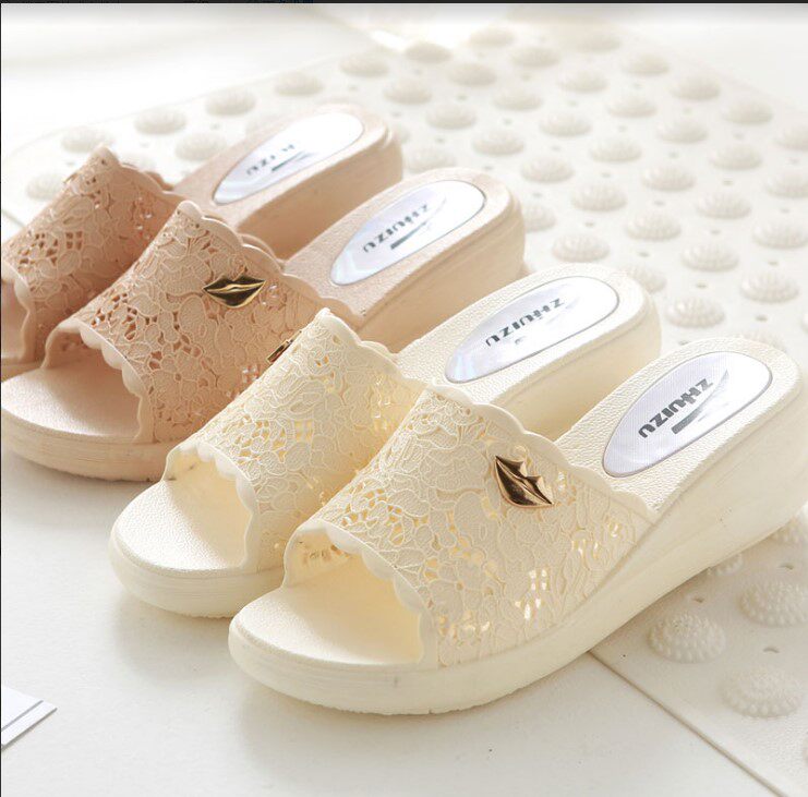 女拖鞋夏居家室内塑料浴室防滑厚底凉拖鞋坡跟女士沙滩拖鞋夏天,淘宝优惠券,粉丝福利购,淘宝优惠卷