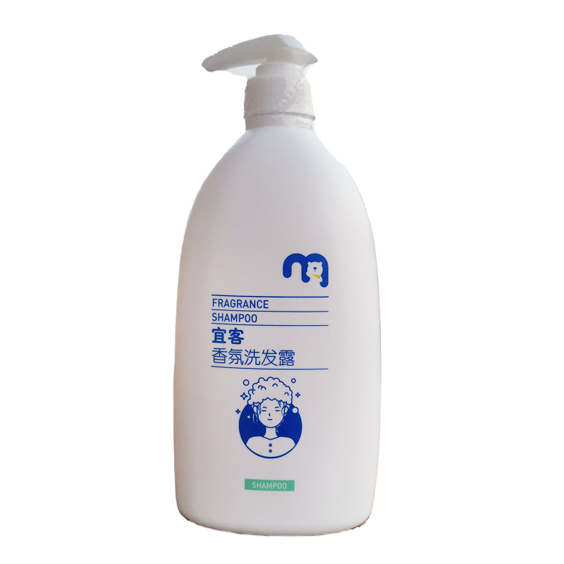 宜客香氛洗发露1L超值家用瓶装大众通用发质深层清洁宿舍洗发水