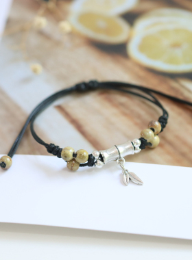 文艺小清新竹节景德镇陶瓷珠手链