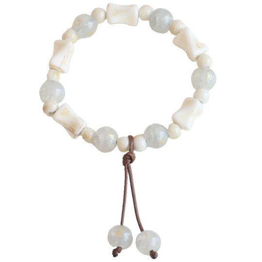 千山暮雪 新中式景德镇陶瓷手链文艺琉璃珠手串小清新女首饰249