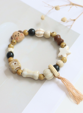 可爱小狗泰迪卡通小动物陶瓷手链