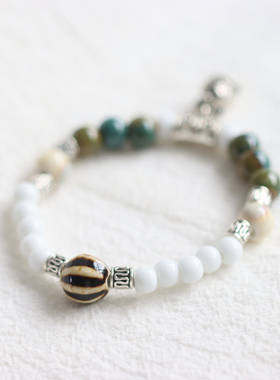 国风文艺新中式民族风陶瓷手串