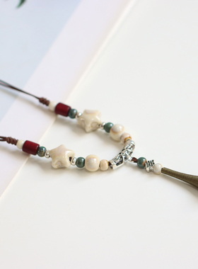 景德镇国风陶瓷项链民族风毛衣链