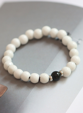 简约小众高级感景德镇陶瓷珠手链