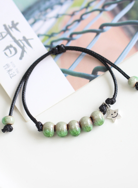 文艺复古民族风陶瓷手链情侣手绳