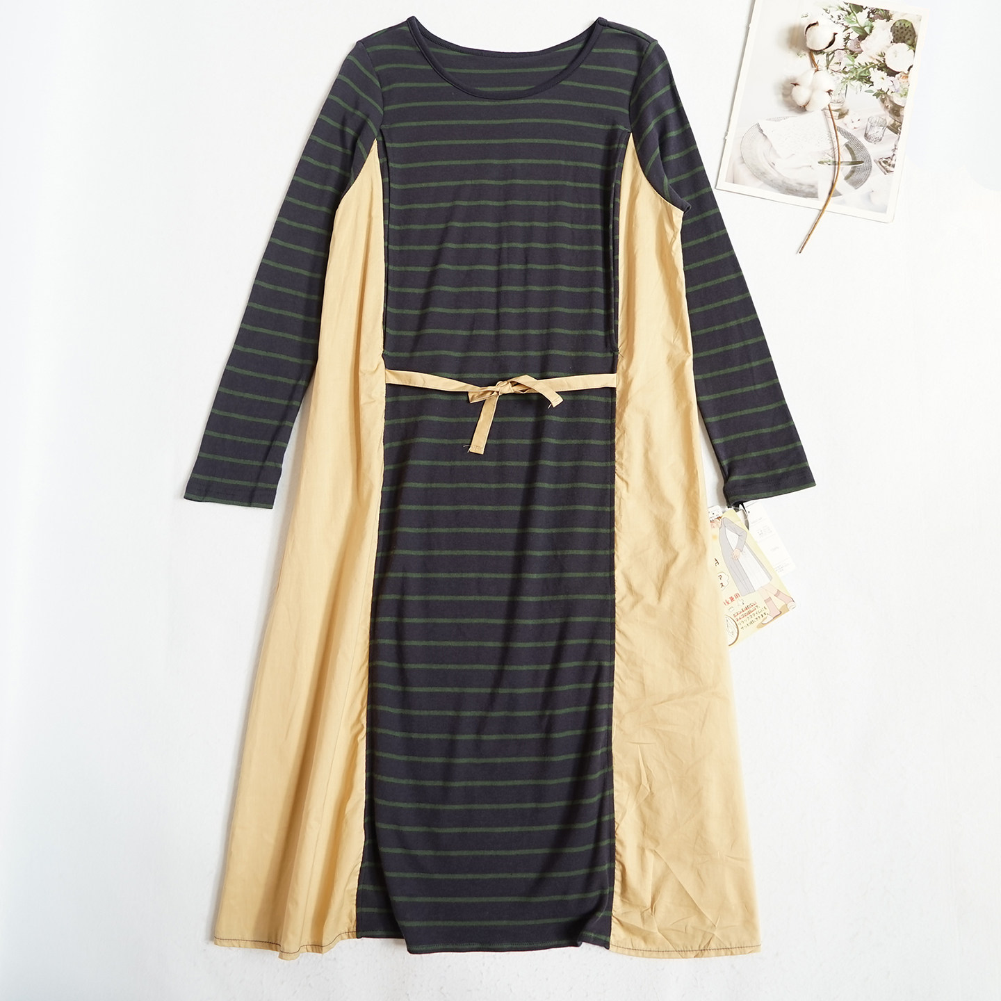 日系女士孕妇装哺乳装产前产后纯棉连衣裙春秋季拼接款裙子Q75,淘宝优惠券,粉丝福利购,淘宝优惠卷