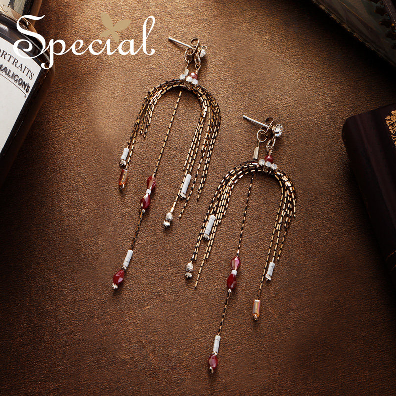 special复古长款流苏冬季新款耳环 special品牌耳环
