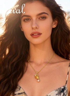 复古黄水晶香水瓶锁骨链新款