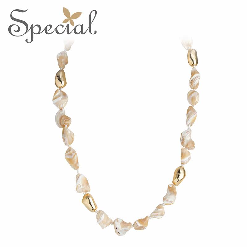 special欧美天然贝壳海螺潮锁骨链 special品牌项链