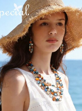 special复古个性女多层手工项链