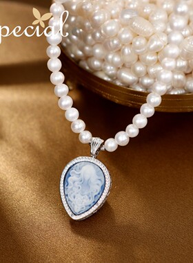 轻奢淡水珍珠S925银项链新款