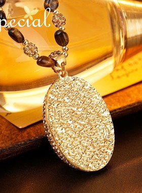 SPECIAL虎眼石毛衣链女项链