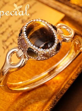 SPECIAL欧美复古女虎眼石手镯