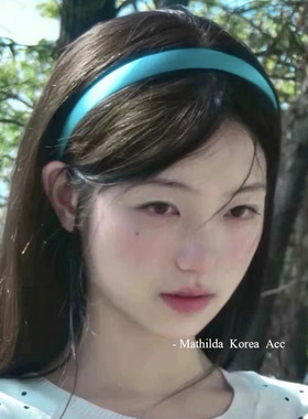超美显白水绿色发箍女款