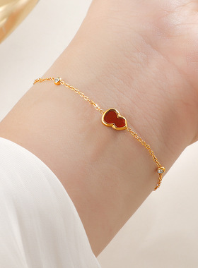 本命年福禄红色葫芦项链轻奢手链