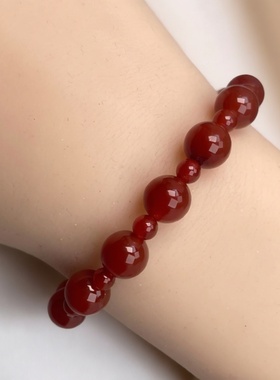 红玛瑙明星同款手串双圈单圈新年送礼闺蜜同款