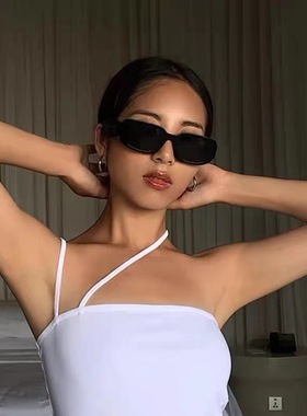 显瘦眼镜明星同款白色个性太阳镜