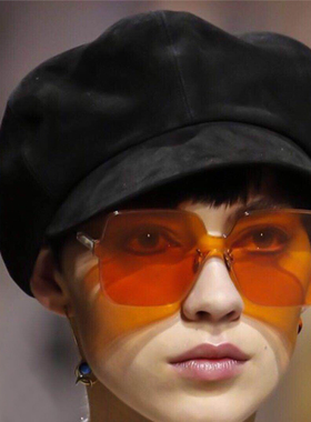 墨镜果冻色大方框太阳镜明星同款