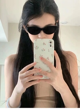 jennie同款墨镜女复古辣妹猫眼小框显脸瘦眼镜偏光防紫外线太阳镜