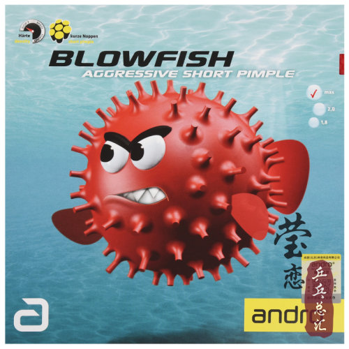 莹恋andro岸度内能乒乓球胶皮正胶生胶套胶BLOWFISH+气泡鱼毒河豚 - 图3