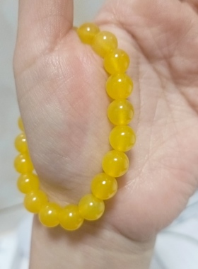 天然黄玛瑙招财单圈手链