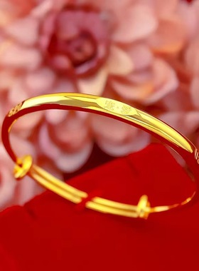 时尚经典沙金520手镯1314相守遇见宠爱手镯网红越南沙金爱情手镯