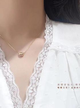 简约气质ins925纯银相思豆项链女冷淡风银豆豆新款高级感锁骨链潮