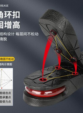 【皮鞋增高鞋垫】隐形增高不累脚