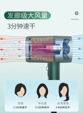 奥克斯电吹风机家用防毛躁负离子护发大风力吹风筒不伤头发吹飞机
