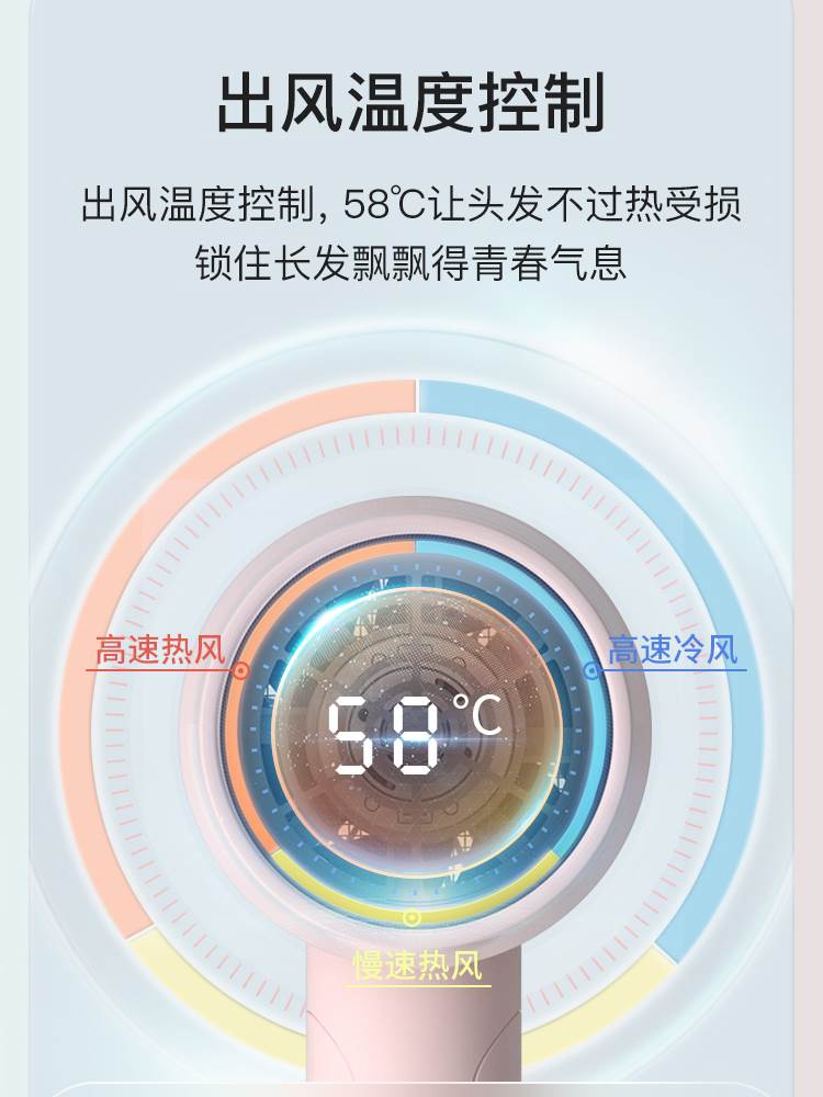 康夫电吹风机家用小型学生宿舍用小功率可折叠800W1100W护发风筒 - 图2