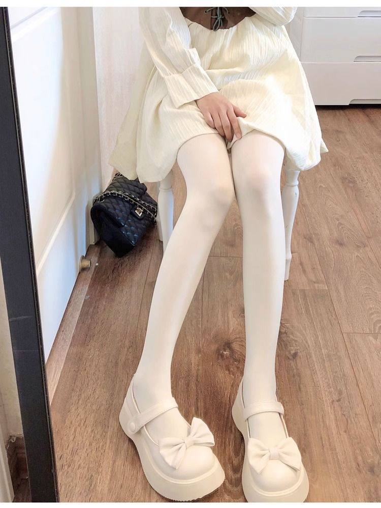 日系jk奶白色连裤袜女春秋光腿肉色丝袜天鹅绒lolita薄款打底裤袜,淘宝优惠券,粉丝福利购,淘宝优惠卷