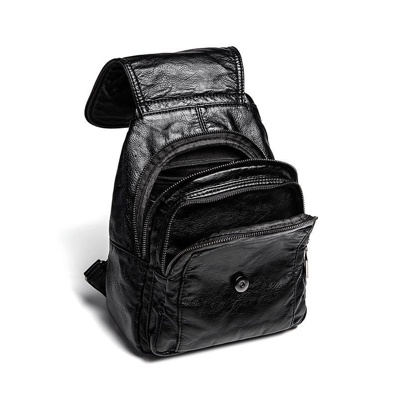 欧比时胸包2023新款软皮女士双肩包 欧比时双肩背包