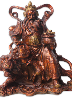 铜元宝财神摆件 金钱财神家居用品桌面办公室摆件金属工艺品批发