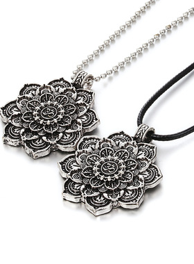 欧美新款饰品 朗弘精神项链 瑜伽首饰曼荼罗吊坠