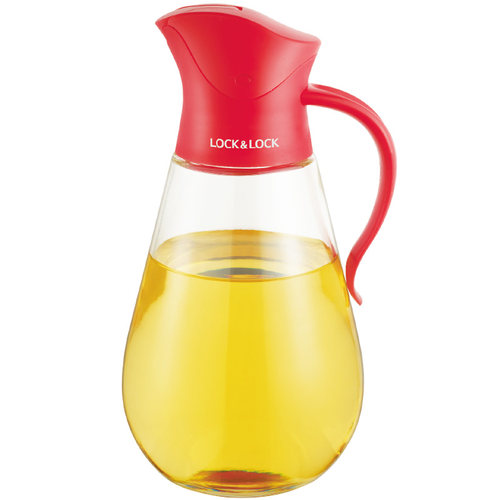 乐扣乐扣自动开合玻璃油壶厨房家用不挂油酱油醋调料550mlCKO101 - 图0