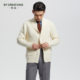 Heavy weight Baipin pure wool knitted cardigan lapel
