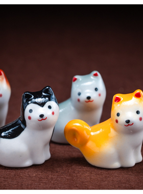 陶瓷筷架可爱客厅摆件