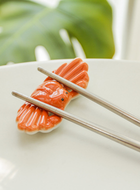 zakka小螃蟹可爱风筷架陶瓷摆件