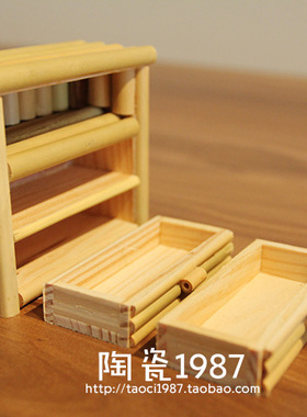 迷你仿古风手工制作柜子家具模型